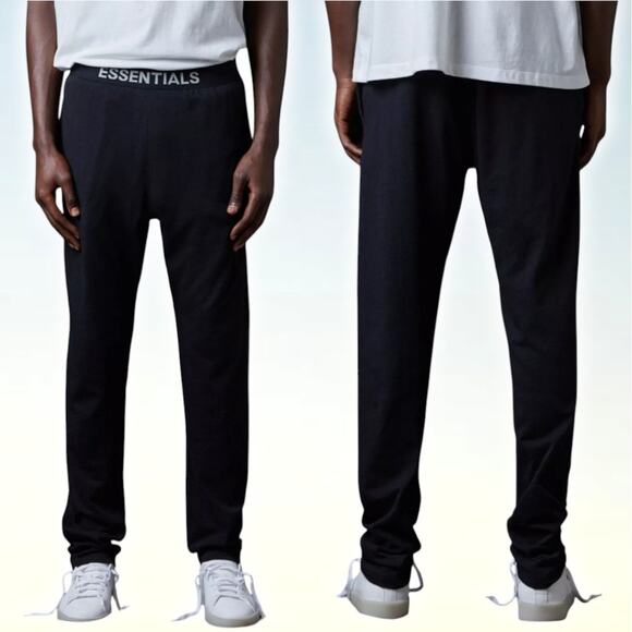 NWT ESSENTIALS Fear Of God Black Lightweight Men's Lounge Pant Size Small - Picture 1 of 8